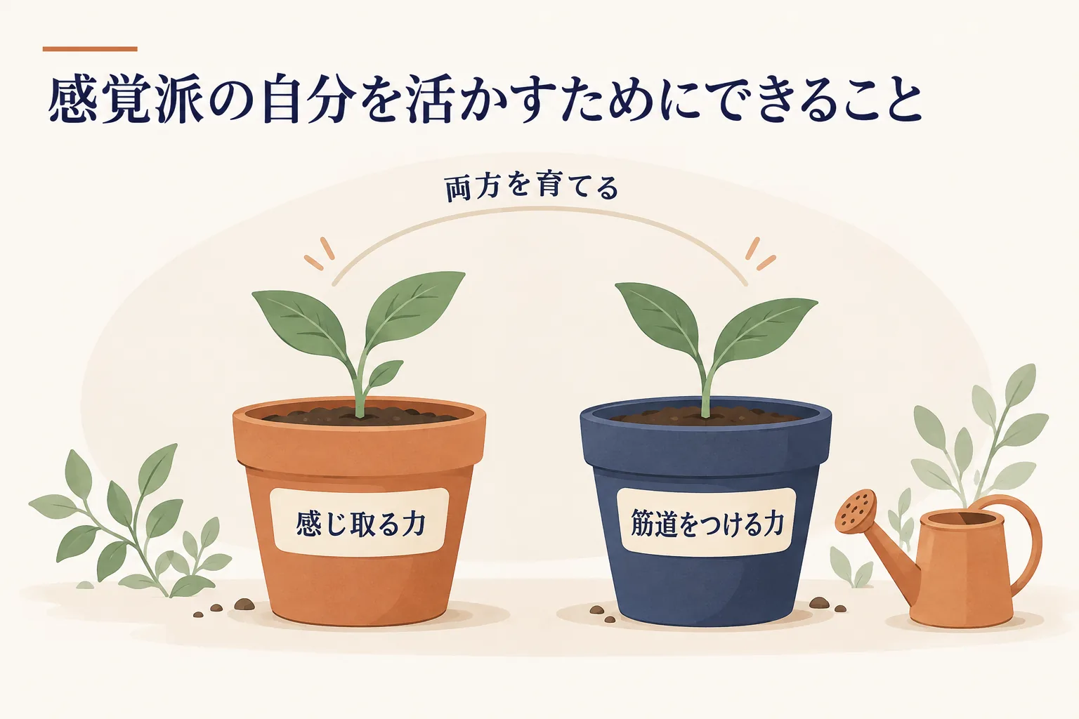 感じ取る力と、筋道をつける力の両方を育てる
